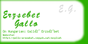 erzsebet gallo business card